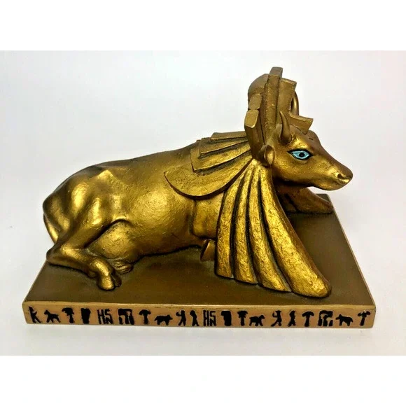 Vintage Cow Parade Item #9140 Egyptian Princess 2001 Westland Giftware Gold - Picture 2 of 6